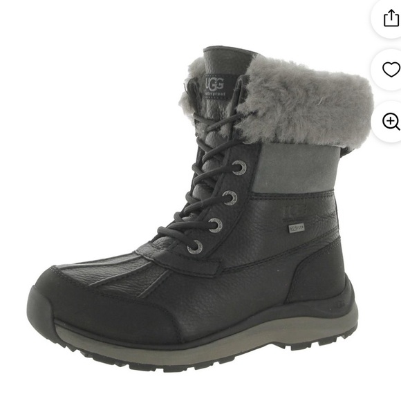 UGG Women´s Adirondack III Black Snow Boots Size 7 New